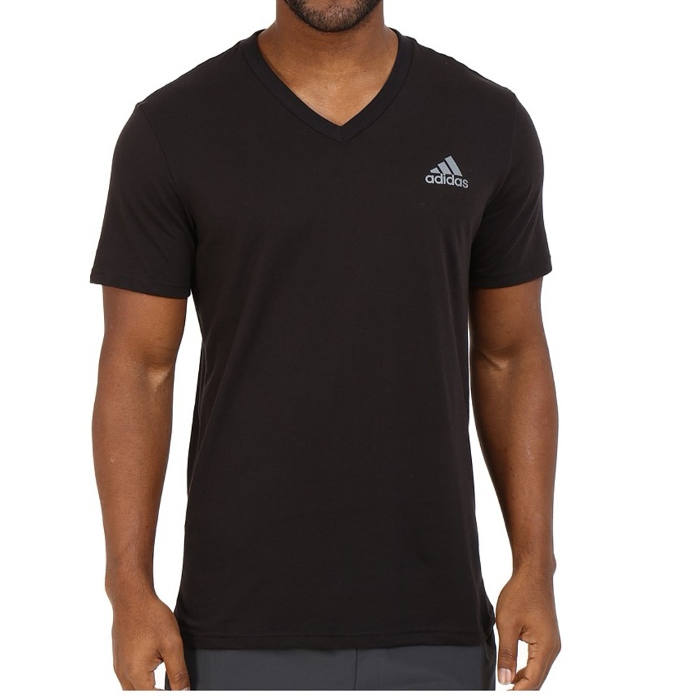 Adidas - Go-to V-neck Short Sleeve (black) Men's T Shirt M
